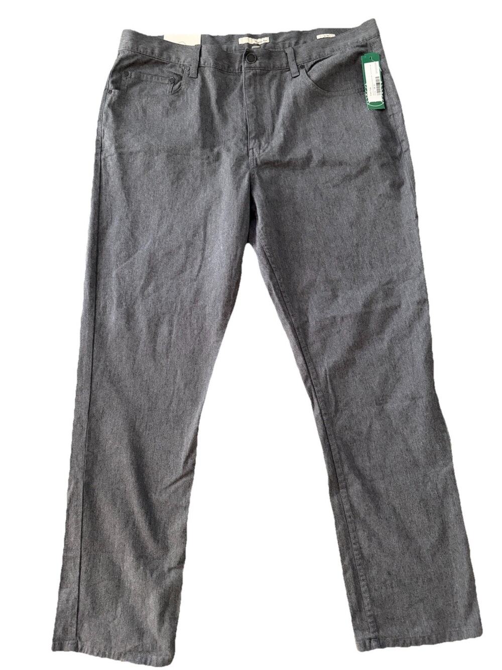 Hawker Rye Even Tide Slim 5 Packet Grey Cotton Pants 38/32 NWT